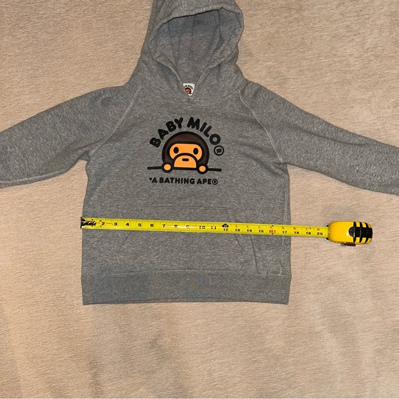 (Sold) Bape Gray Baby Milo Kids Hoodie Size 7-9 - Picture 3 of 6